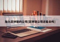 加入区块链的公司[区块链公司还能去吗]