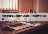 有哪些开发区块链的公司呢[开发区块链违法吗]