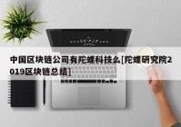 中国区块链公司有陀螺科技么[陀螺研究院2019区块链总结]